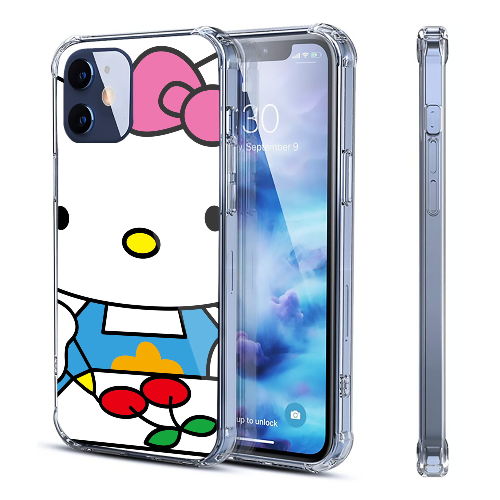 （画像用） Hello Kitty ハローキティ 【iPhone 12シリーズ対応】透明スマホケース（クリアソフトケース）